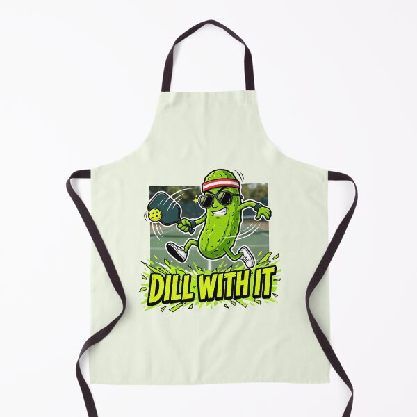 Item preview, Dill With It Pickleball Funny Cartoon Player designed and sold by PixelQ.