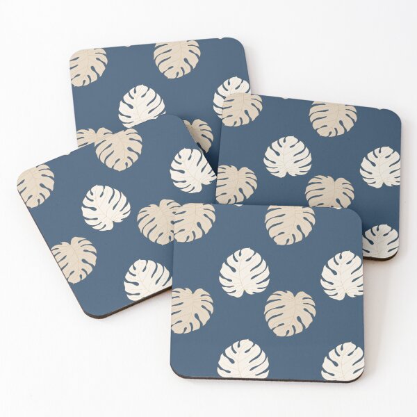 Item preview, Midnight Monstera: Elegant Navy and Cream Tropical Botanical Pattern designed and sold by DapperStudioByL.