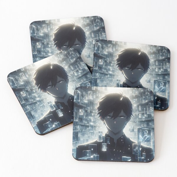Item preview, The Keeper of a Thousand Fragments: A Solemn Anime Boy and the Infinite Luminous Memory Matrix designed and sold by MouradStudio.