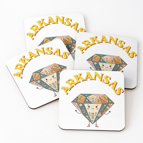Item preview, Arkansas Retro Diamond Folk Art Illustration designed and sold by PeerMstudio.