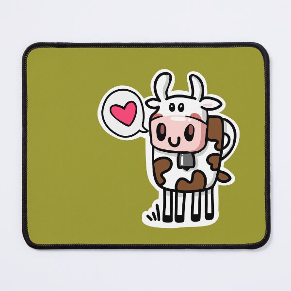Item preview, Cute kawaii cow with heart farm animal designed and sold by sianelliot.