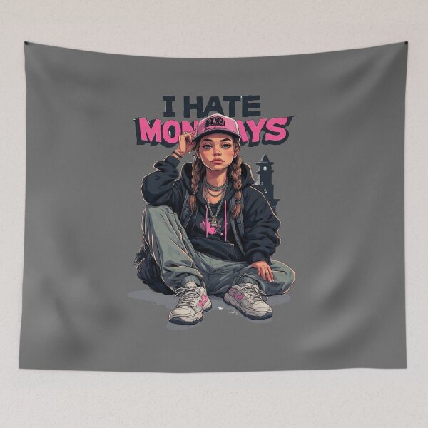 Item preview, SCHOOL OFFLINE |I hate Mondays| Cyber Rebel - Girl No.1 designed and sold by Shift-Bloom.