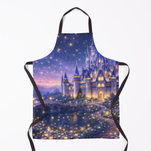 Item preview, Fantasy Castle Moonlight Floral Garden Wall Art Print designed and sold by Teenidesign .