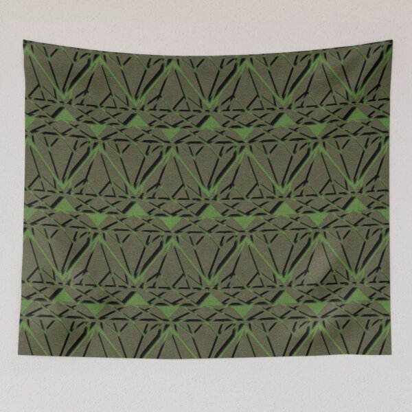 Item preview, Earthy Green Geometric Pattern designed and sold by IntelliMindDesigns.