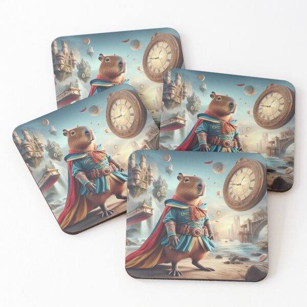 Item preview, Capybara Fantasy Emblem – Regal Adventure designed and sold by Dogandesighn.