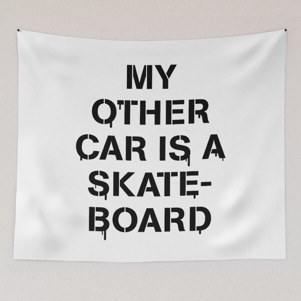 Item preview, My Other Car Is a Skateboard – Funny Skater Quote Retro Street Style Graphic designed and sold by artworkathome.