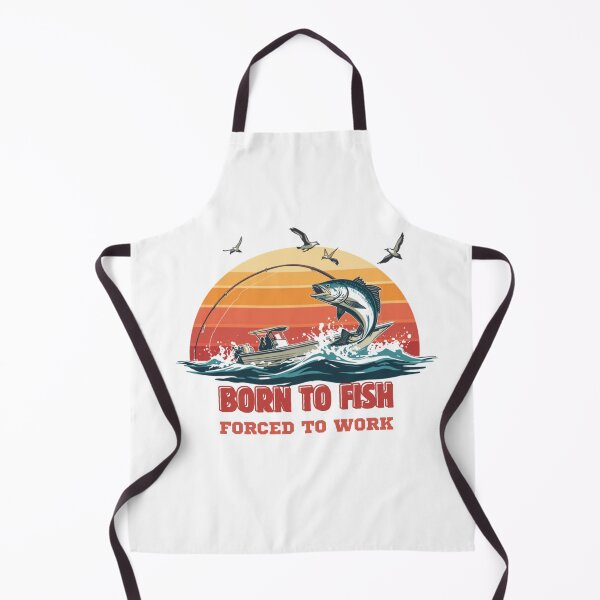 Item preview, Born To Fish Forced To Work Retro Vintage Sunset designed and sold by ZadTicaret.