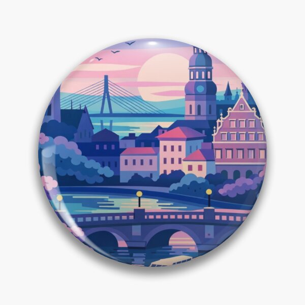 Item preview, Riga Latvia Vintage Travel Art designed and sold by MatthewHeights.