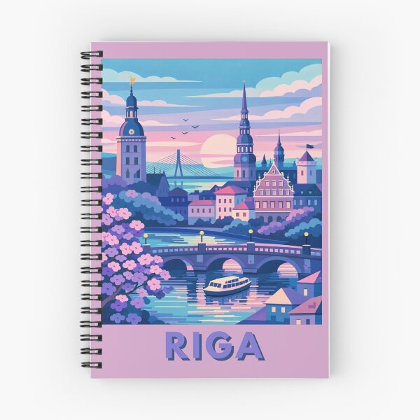 Item preview, Riga Latvia Vintage Travel Art designed and sold by MatthewHeights.