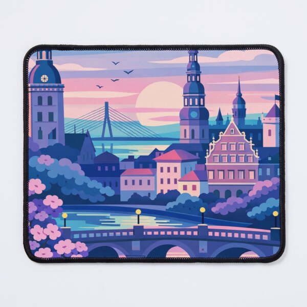 Item preview, Riga Latvia Vintage Travel Art designed and sold by MatthewHeights.