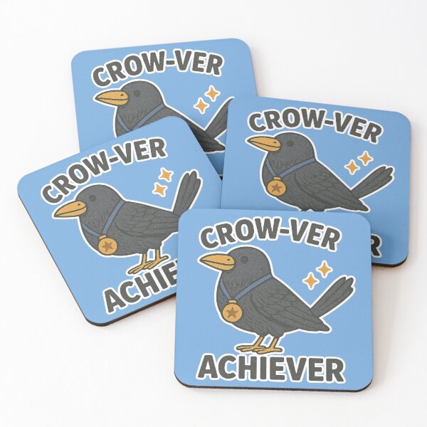 Item preview, Crow-ver Achiever: Motivational Crow Medal Design designed and sold by ChirpInc.