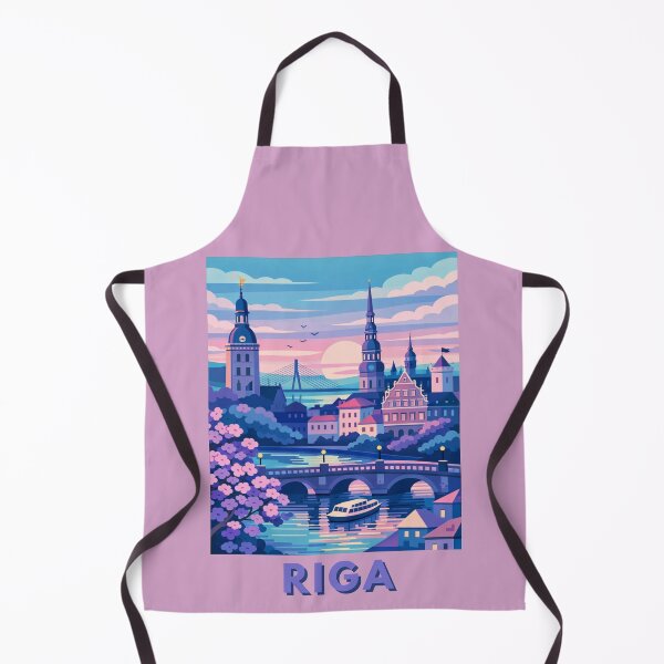 Item preview, Riga Latvia Vintage Travel Art designed and sold by MatthewHeights.
