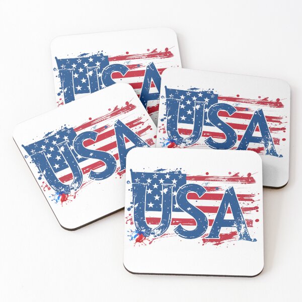 Item preview, USA in custom text and patriotic accents designed and sold by Art-Horizon.