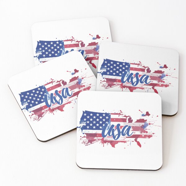Item preview, USA in custom text and patriotic accents designed and sold by Art-Horizon.