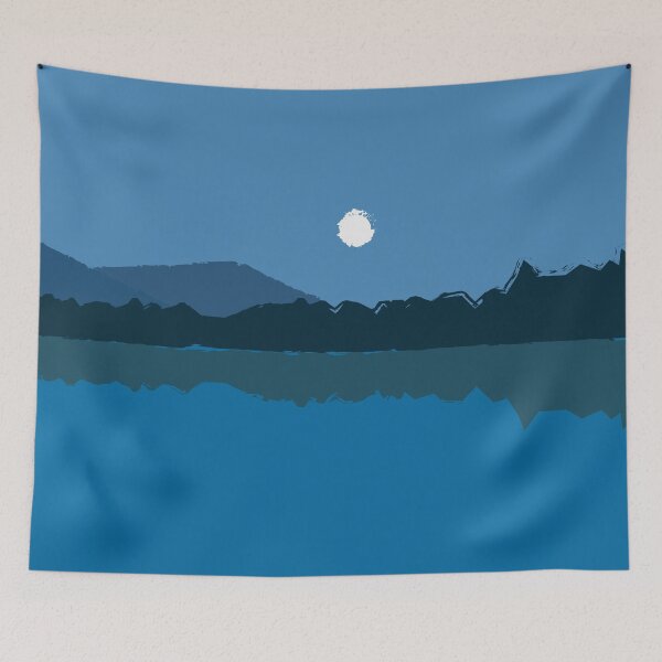 Item preview, Abstract Landscape Art – Minimalist Mountain Scene No 6 designed and sold by Fun Funky Designs.