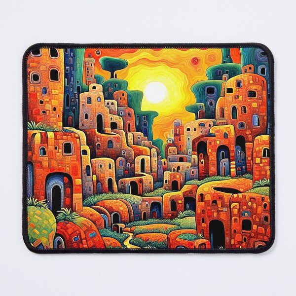 Item preview, Adobe village by stream designed and sold by George Hutton Hunter.