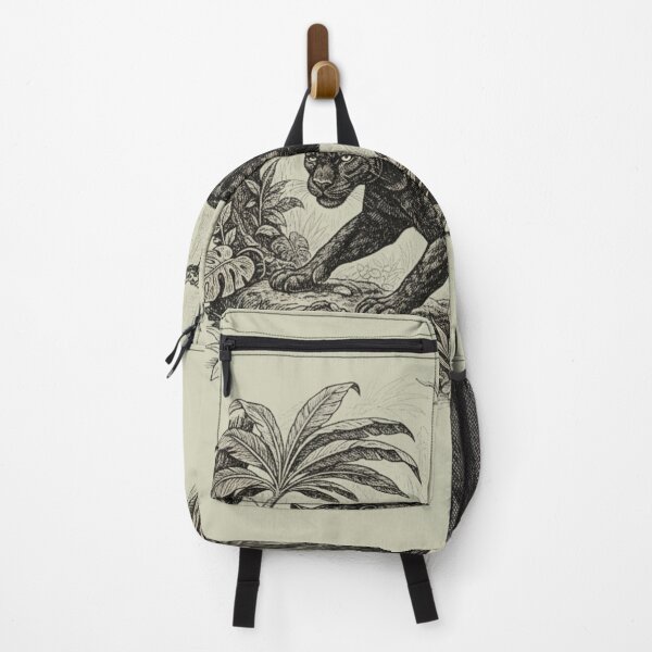 Item preview, Vintage Jaguar Engraving - Untamed Shadows Roam Tropical Jungle Art Pri designed and sold by Stick-Shop9.