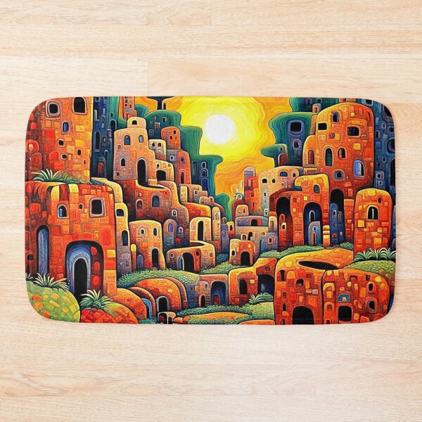 Item preview, Adobe village by stream designed and sold by George Hutton Hunter.