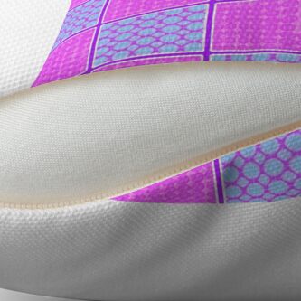Alternate view of PINK AND PURPLE CHECK PATCHWORK DESIGN FOR ACCENTS IN CHECKS WITH SQUARES AND SMALL POLKADOTS Throw Pillow