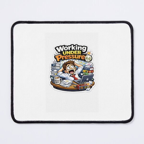 Item preview, Working Under Pressure Funny Sticker | Office Stress Meme designed and sold by NexArtify.