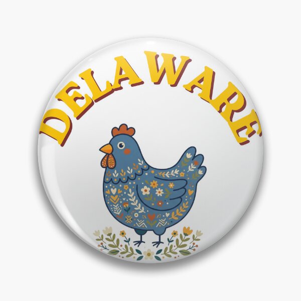 Item preview, Delaware Blue Hen Retro Folk Art Illustration designed and sold by PeerMstudio.