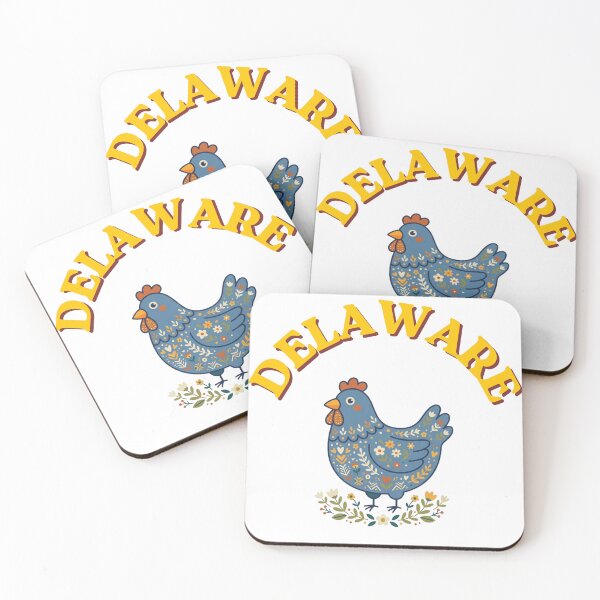 Item preview, Delaware Blue Hen Retro Folk Art Illustration designed and sold by PeerMstudio.