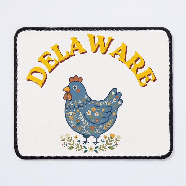 Item preview, Delaware Blue Hen Retro Folk Art Illustration designed and sold by PeerMstudio.