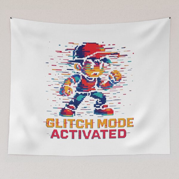 Item preview, Glitch Mode Activated Gamer  designed and sold by echoink-studio.