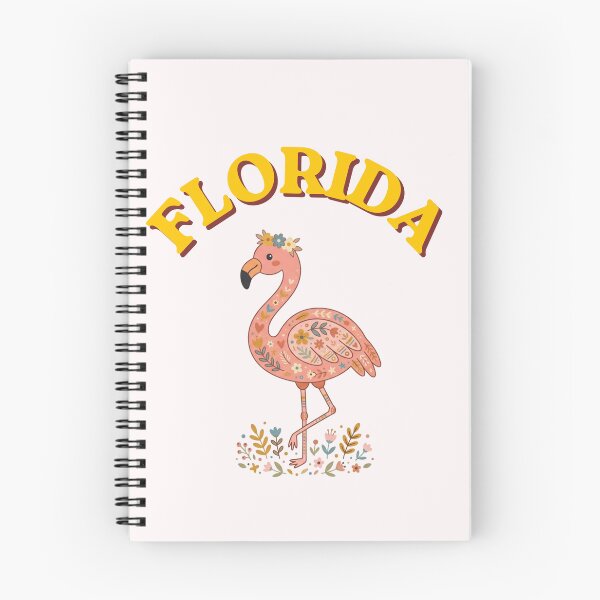 Item preview, Florida Retro Pink Flamingo Folk Art Illustration designed and sold by PeerMstudio.