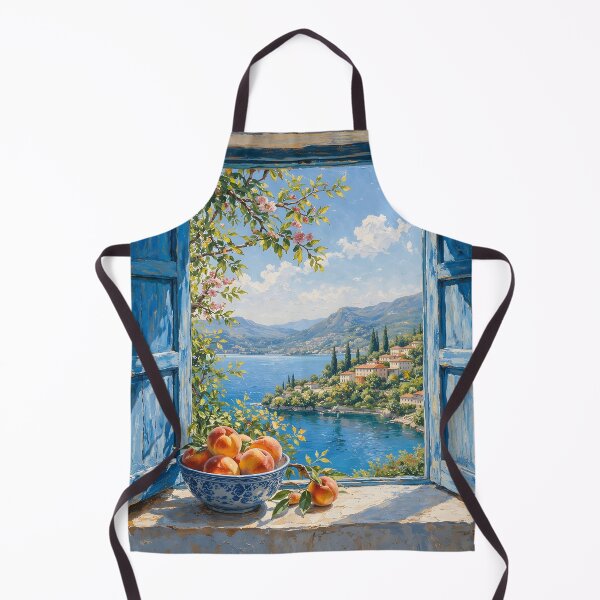 Item preview, Blue Rustic Window Lake View Oil Painting Wall Art designed and sold by Teenidesign .