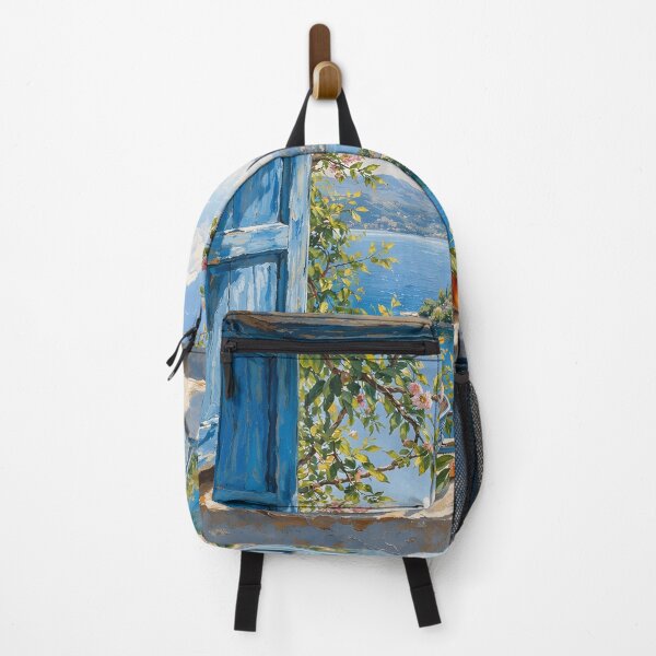 Item preview, Blue Rustic Window Lake View Oil Painting Wall Art designed and sold by Teenidesign .