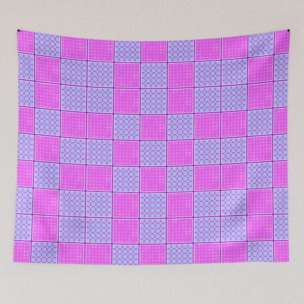 Item preview, PINK AND PURPLE CHECK PATCHWORK DESIGN FOR ACCENTS IN  CHECKS WITH SQUARES AND SMALL POLKADOTS designed and sold by ozcushionstoo.