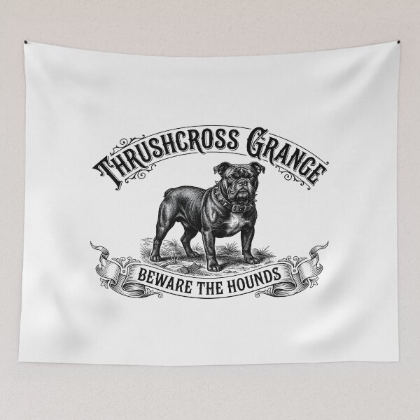 Aperçu de l'œuvre Thrushcross Grange Méfiez-vous des chiens Bulldog des Hauts de Hurlevent créée et vendue par Fenay Designs.