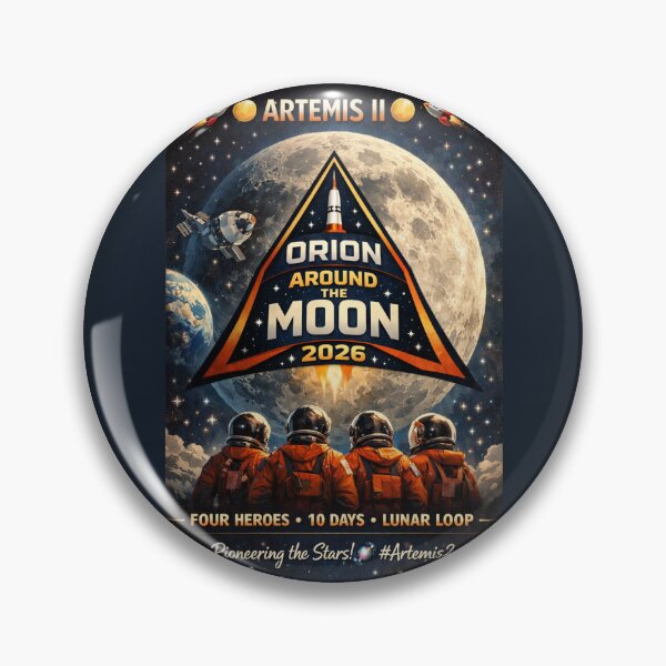 Item preview, Artemis II Moon Loop 2026 – Cuatro héroes, una misión. designed and sold by Anime-Clothes1.