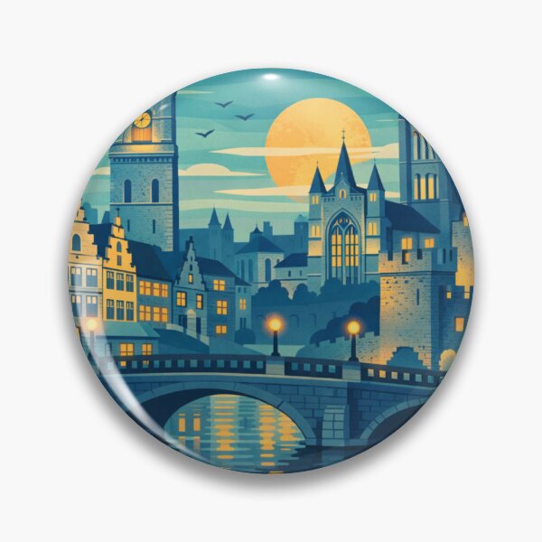 Item preview, Ghent Belgium Vintage Travel Art designed and sold by MatthewHeights.