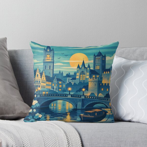 Item preview, Ghent Belgium Vintage Travel Art designed and sold by MatthewHeights.