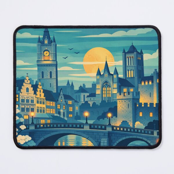 Item preview, Ghent Belgium Vintage Travel Art designed and sold by MatthewHeights.