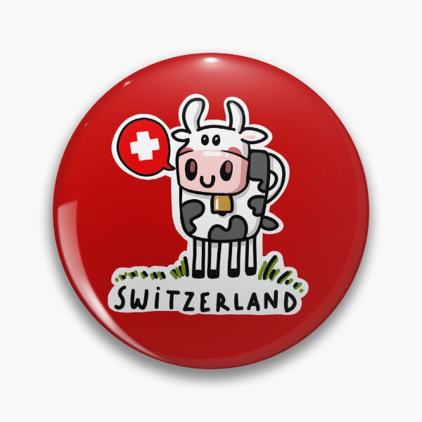 Item preview, Swiss cow flag kawaii cute souvenir from switzerland designed and sold by sianelliot.