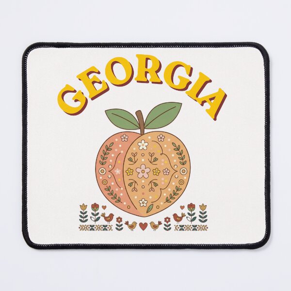 Item preview, Georgia Retro Peach and Folk Art Floral Illustration designed and sold by PeerMstudio.