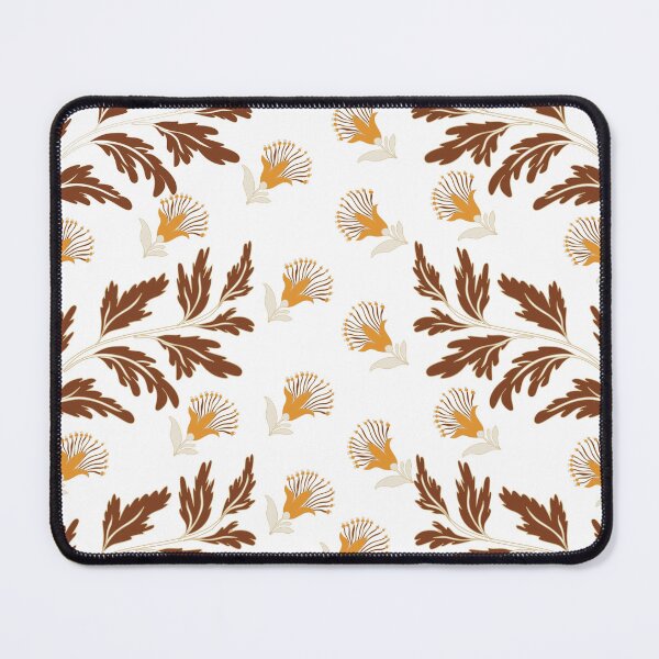 Item preview, A vintage golden brown floral pattern with elegant leaves. designed and sold by AdesignbyG.