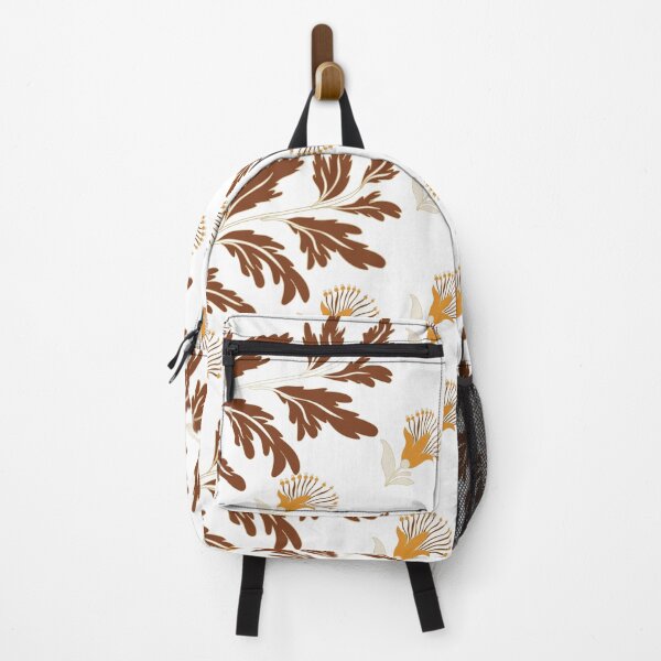 Item preview, A vintage golden brown floral pattern with elegant leaves. designed and sold by AdesignbyG.