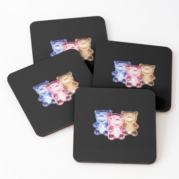Item preview, Kawaii Gummy Bear Trio Sticker Pack - Glossy Candy Core Aesthetic designed and sold by Akira Design Store.