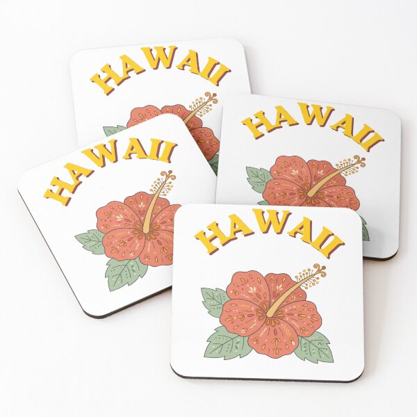 Item preview, Hawaii Retro Hibiscus Flower Tropical Folk Art Illustration designed and sold by PeerMstudio.
