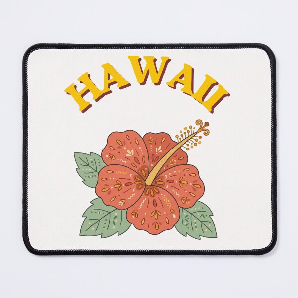 Item preview, Hawaii Retro Hibiscus Flower Tropical Folk Art Illustration designed and sold by PeerMstudio.
