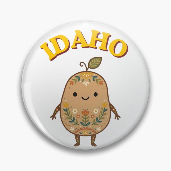 Item preview, Idaho Retro Potato Folk Art Kawaii Illustration designed and sold by PeerMstudio.