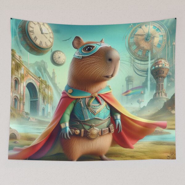 Item preview, Capybara Fantasy Emblem – Regal Adventure designed and sold by Dogandesighn.