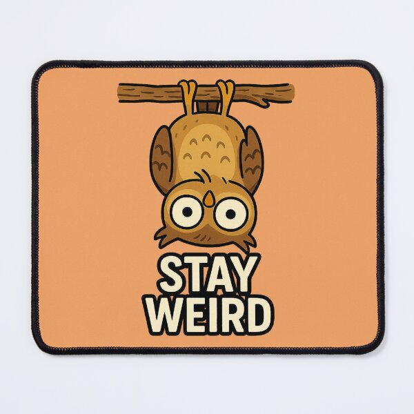 Item preview, Stay Weird Owl – Upside Down Quirky Bird designed and sold by ChirpInc.