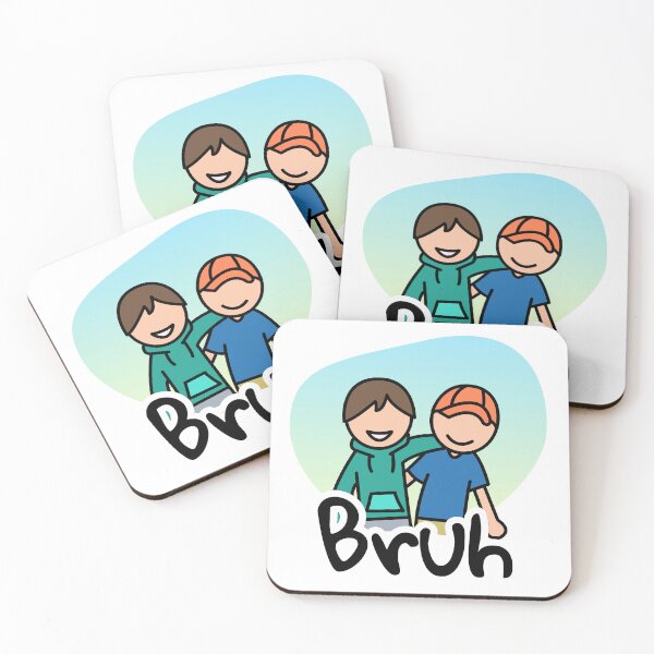 Item preview, A whimsical "Bruh" friends / brothers illustration. designed and sold by ArtyPants82.
