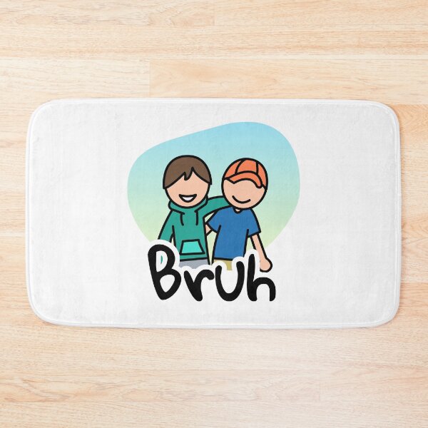 Item preview, A whimsical "Bruh" friends / brothers illustration. designed and sold by ArtyPants82.