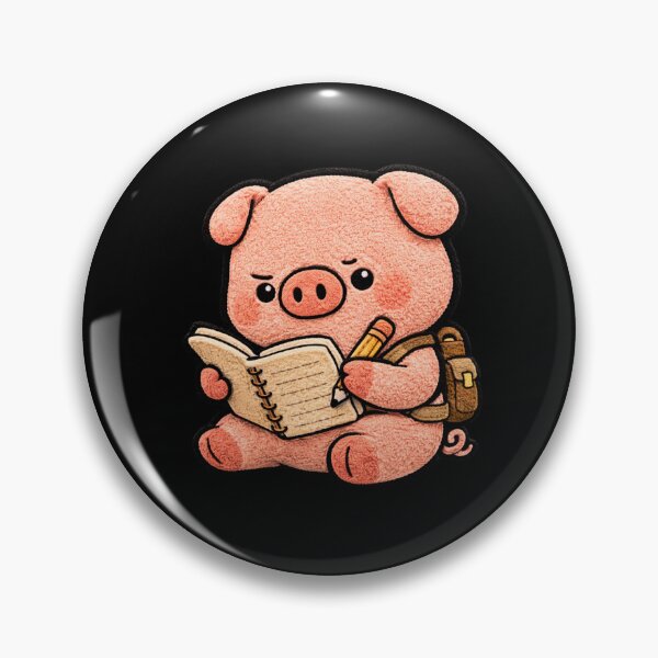 Item preview, Study Pig – Cute Chibi Pig Student Kawaii Study Aesthetic Design designed and sold by ColorSplash123.